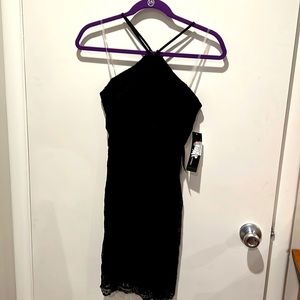 Jump Appearal Black Lace Halter Dress size 1/2. NWT